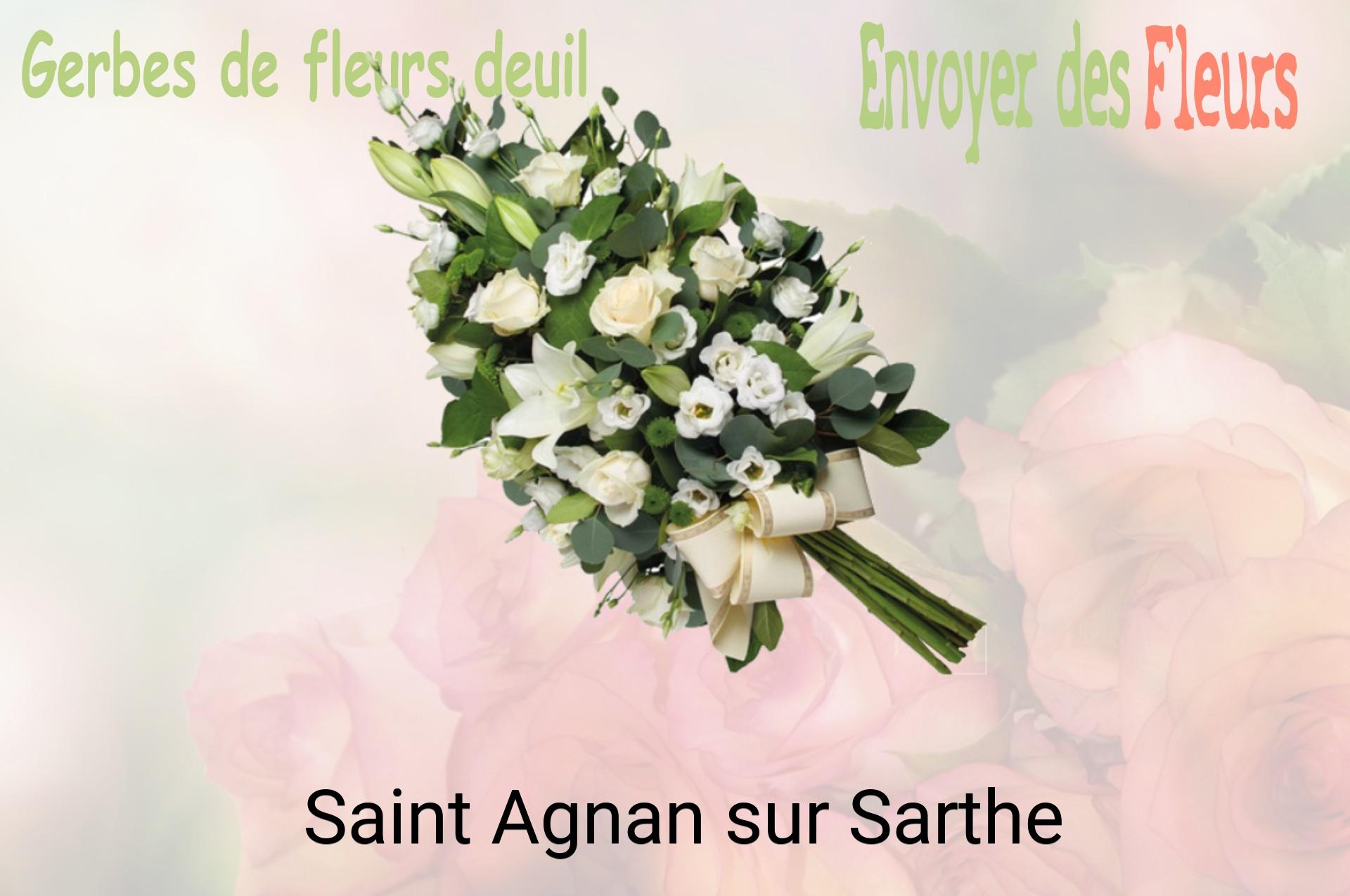 Gerbe de fleurs de deuil livrée à Saint-Agnan-sur-Sarthe